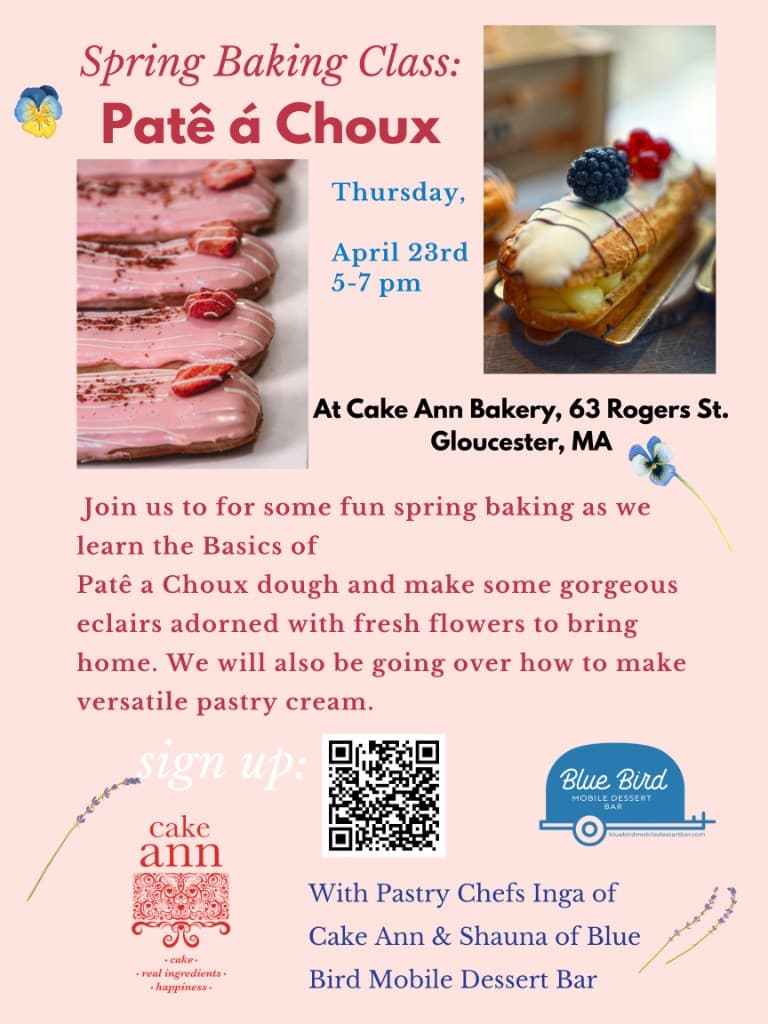 Spring Baking Class flyer