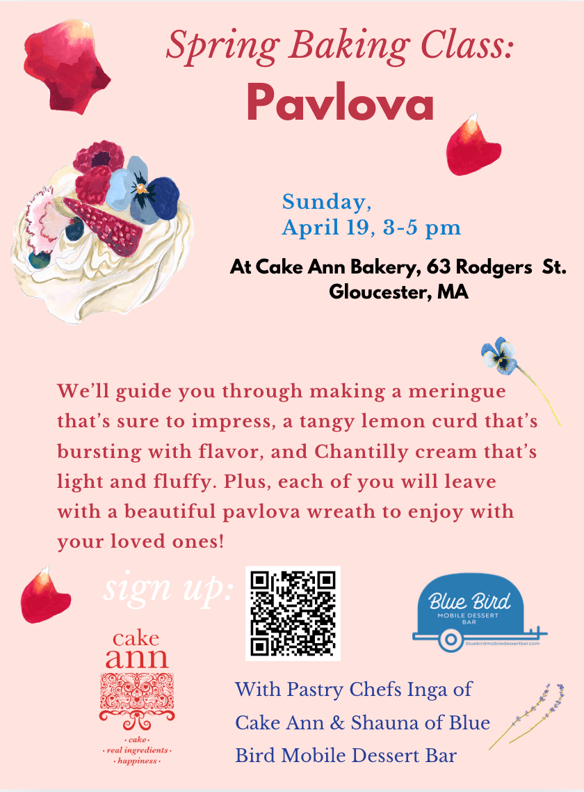 Spring Pavlova Baking Class flyer